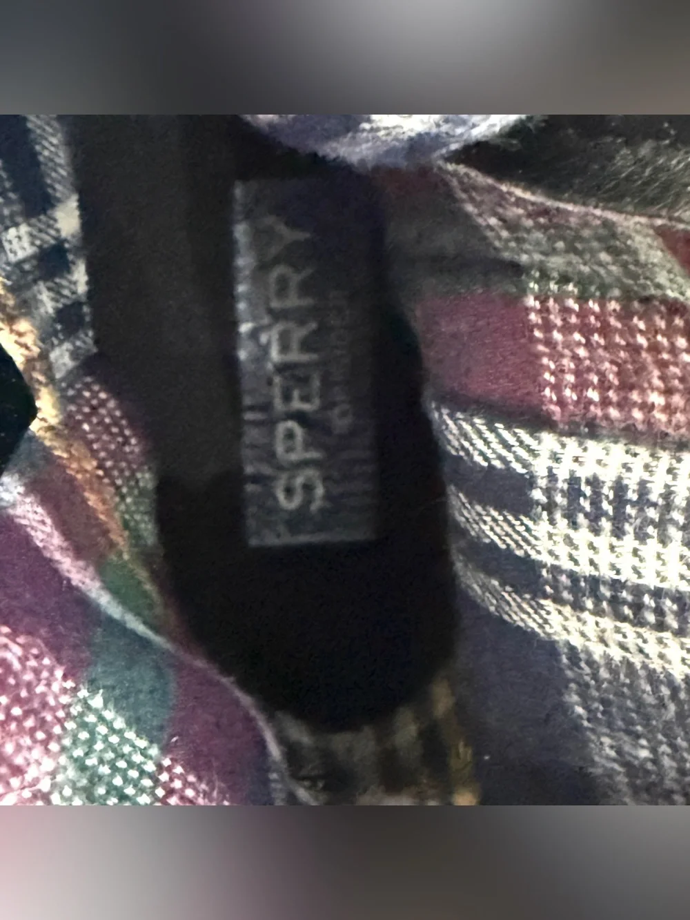 Sperry Women’s 5.5 Black Quilted Duck Boots Plaid Lined NEW Without Box